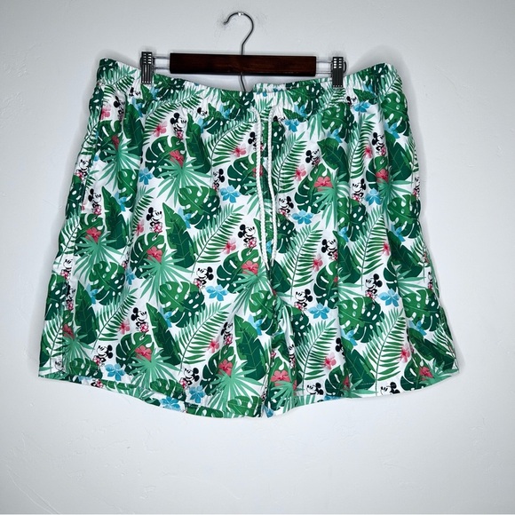 Disney Tropical Mickey Mouse Green Men's Swim Trunks Size XXL Cruise Resort - Picture 1 of 8